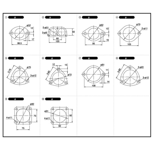 UNIVERSAL SUSFLANGE 80# LARGE OVAL