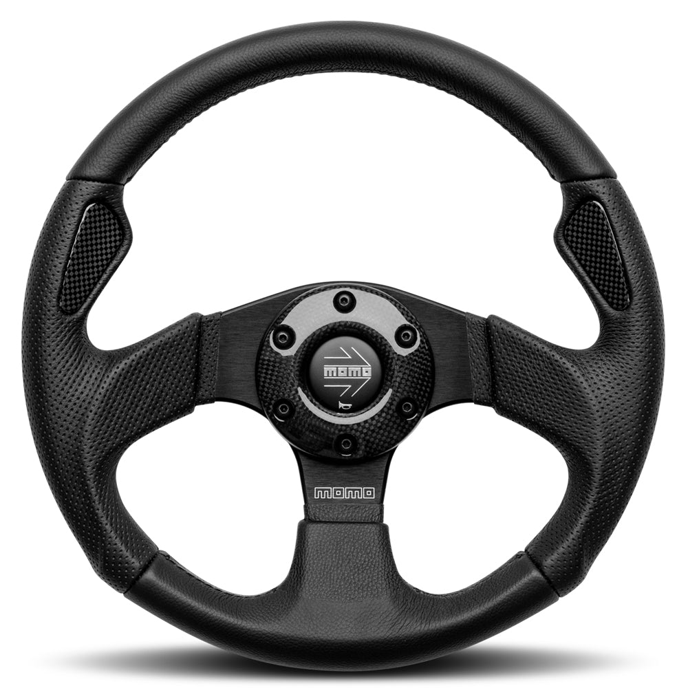 STEERING WHEEL JET BLACK LEATHER