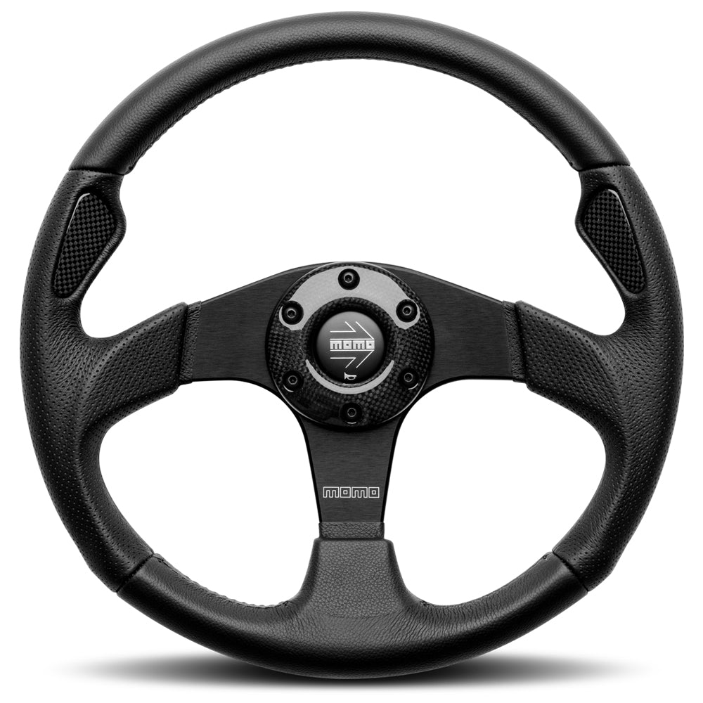 STEERING WHEEL JET BLACK LEATHER