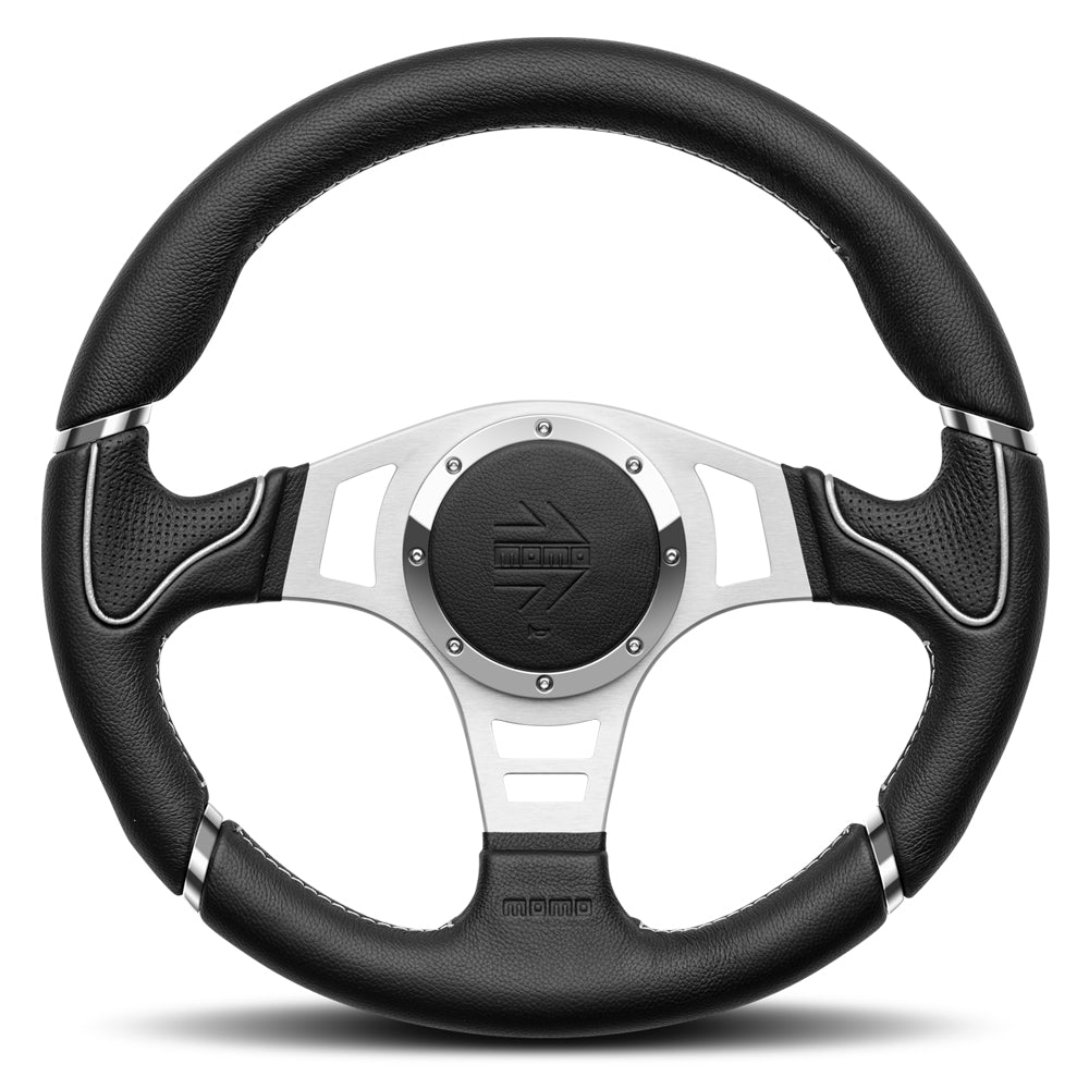 STEERING WHEEL MILLENIUM SPORT 350MM BLACK/GREY