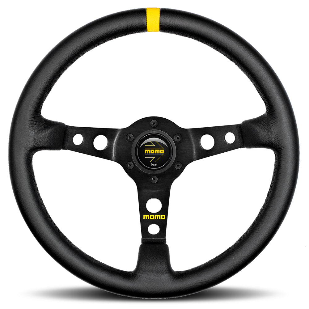 STEERING WHEEL MOD.07 350MM BLACK SUEDE