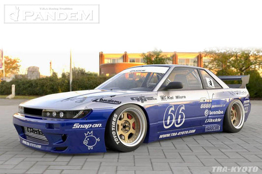 Pandem PS13 Silvia Aero (V3)- Nissan Silvia Coupe Complete Widebody Aero Kit with "ducktail" Wing (no GT Wing)