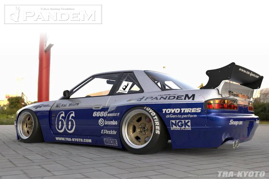 Pandem PS13 Silvia Aero (V3)- Nissan Silvia Coupe Complete Widebody Aero Kit with "ducktail" Wing (no GT Wing)