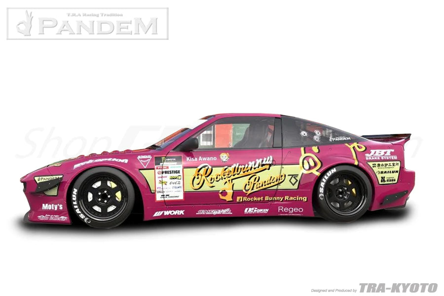 Pandem RPS13 Aero (V3) - Nissan 180SX (240SX) HB Complete Widebody Aero Kit with "ducktail" Wing