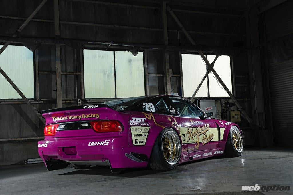 Pandem RPS13 Aero (V3) - Nissan 180SX (240SX) HB Complete Widebody Aero Kit with "ducktail" Wing