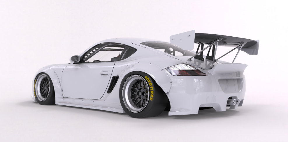 PANDEM PORSCHE CAYMAN 987.1 VER. 2 (09-12) Complete Widebody Aero Kit with GT Wing