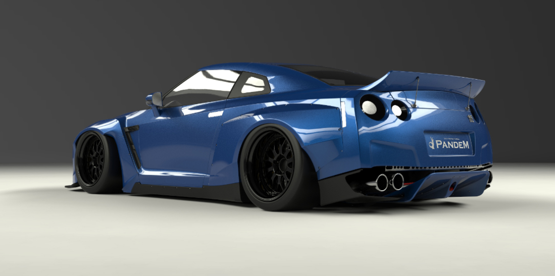 PANDEM NISSAN R35 GT-R Full Widebody Aero Kit VER 2 with Duck Tail Wing (FRP)