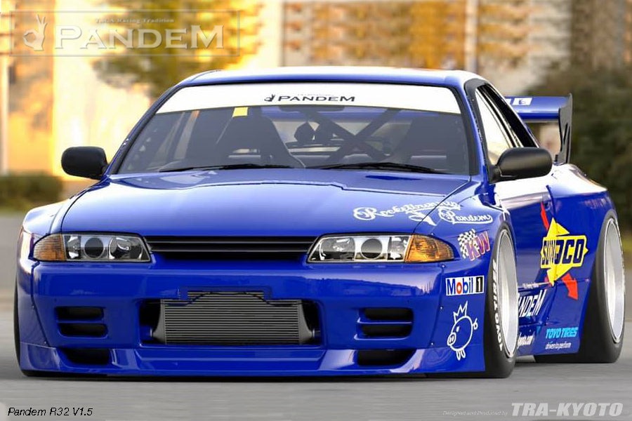 PANDEM NISSAN GTR R32 V1 Full Widebody Aero Kit with Carbon GT Wing