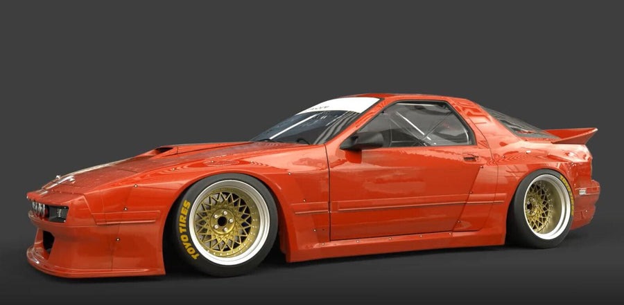 PANDEM MAZDA FC3S RX7 Complete Widebody Aero Kit with "Ducktail" Wing