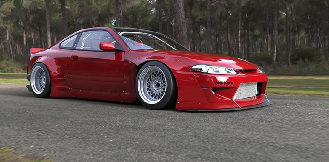 ROCKET BUNNY S15 SILVIA Complete Widebody Aero Kit with Wing