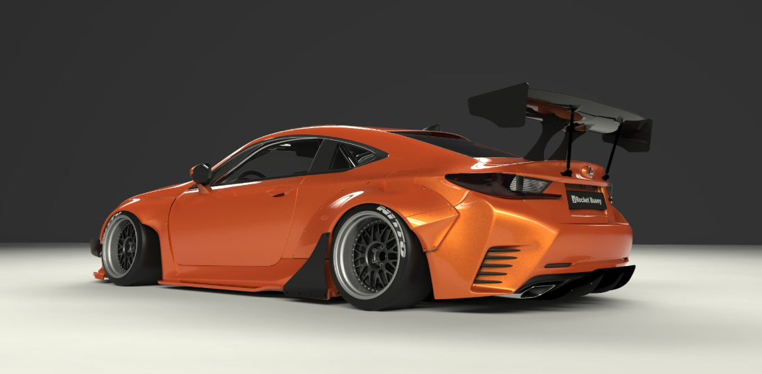 ROCKET BUNNY LEXUS RC/RCF/RC250/RC350 Complete Widebody (V1)  Aero Kit with GT Wing