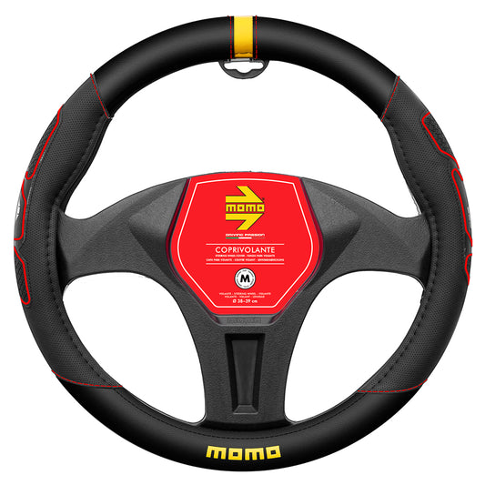 STEERING WHEEL COVER PROFILE BLACK PU MED