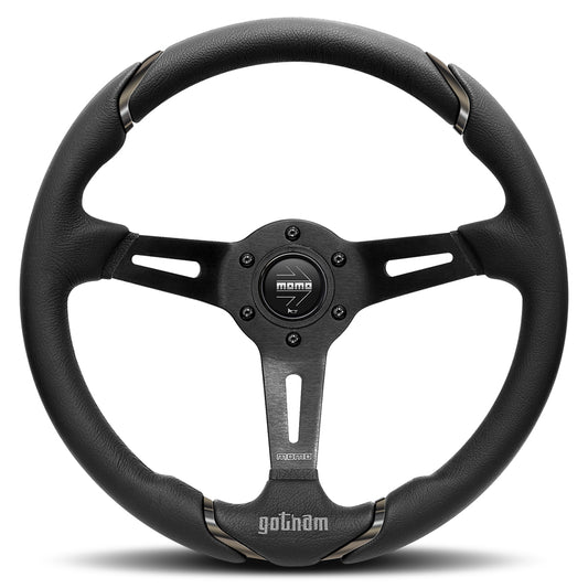 STEERING WHEEL GOTHAM 350MM BLACK LEATHER