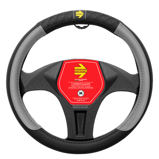 STEERING WHEEL COVER V.I.P. BLACK PU MED