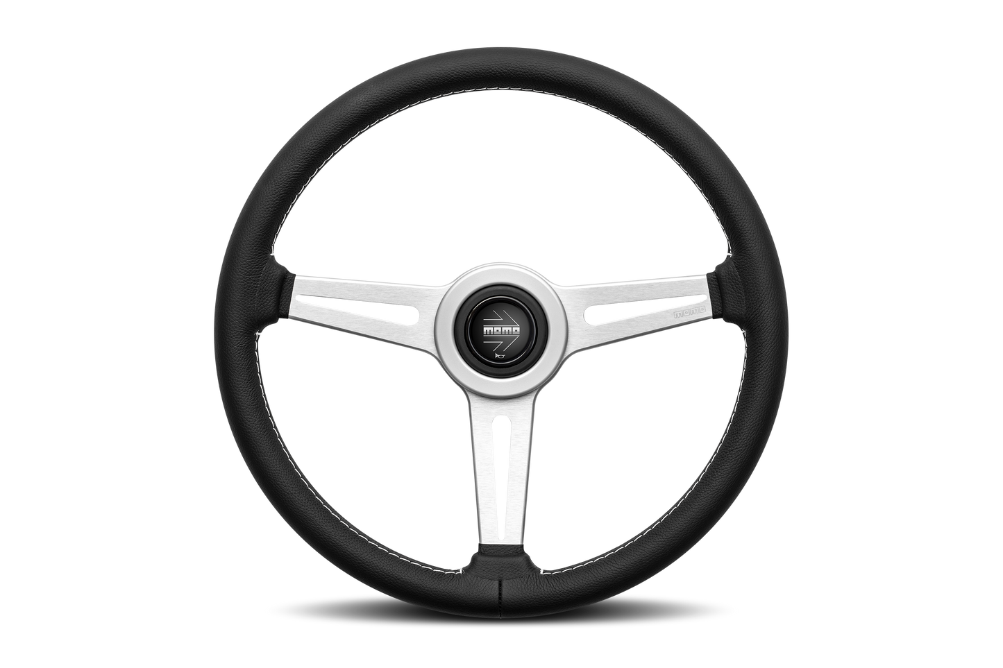 STEERING WHEEL RETRO 360MMMM BLACK LEATHER