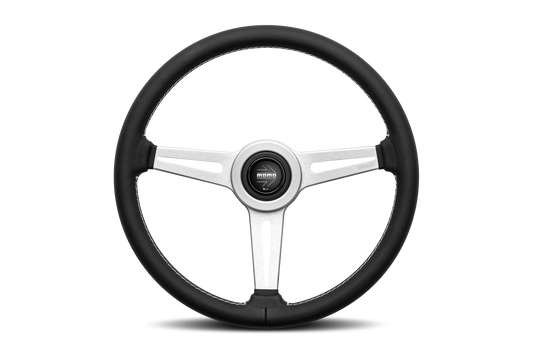 STEERING WHEEL RETRO 360MMMM BLACK LEATHER