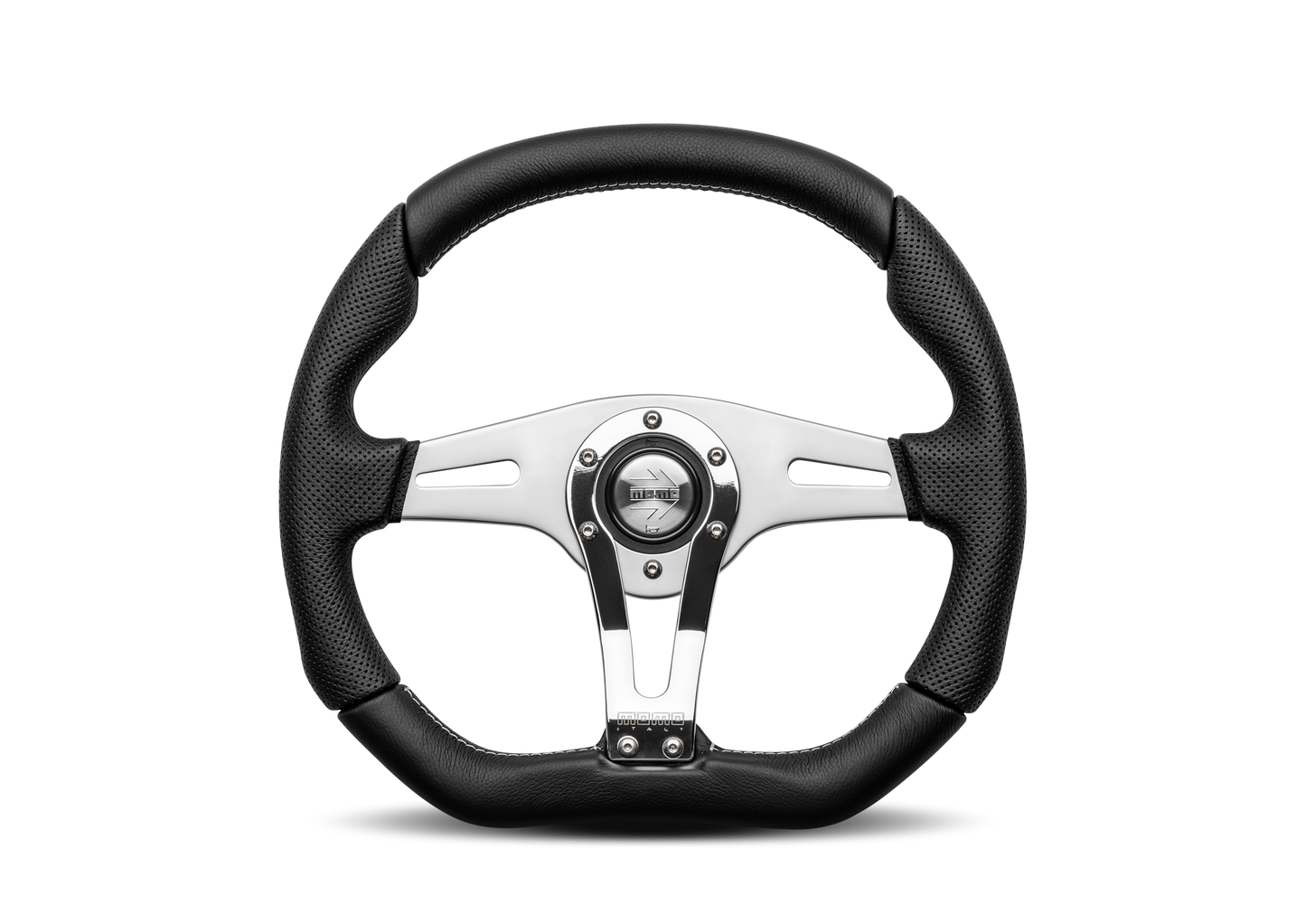 STEERING WHEEL TREK R 350MM BLACK LEATHER